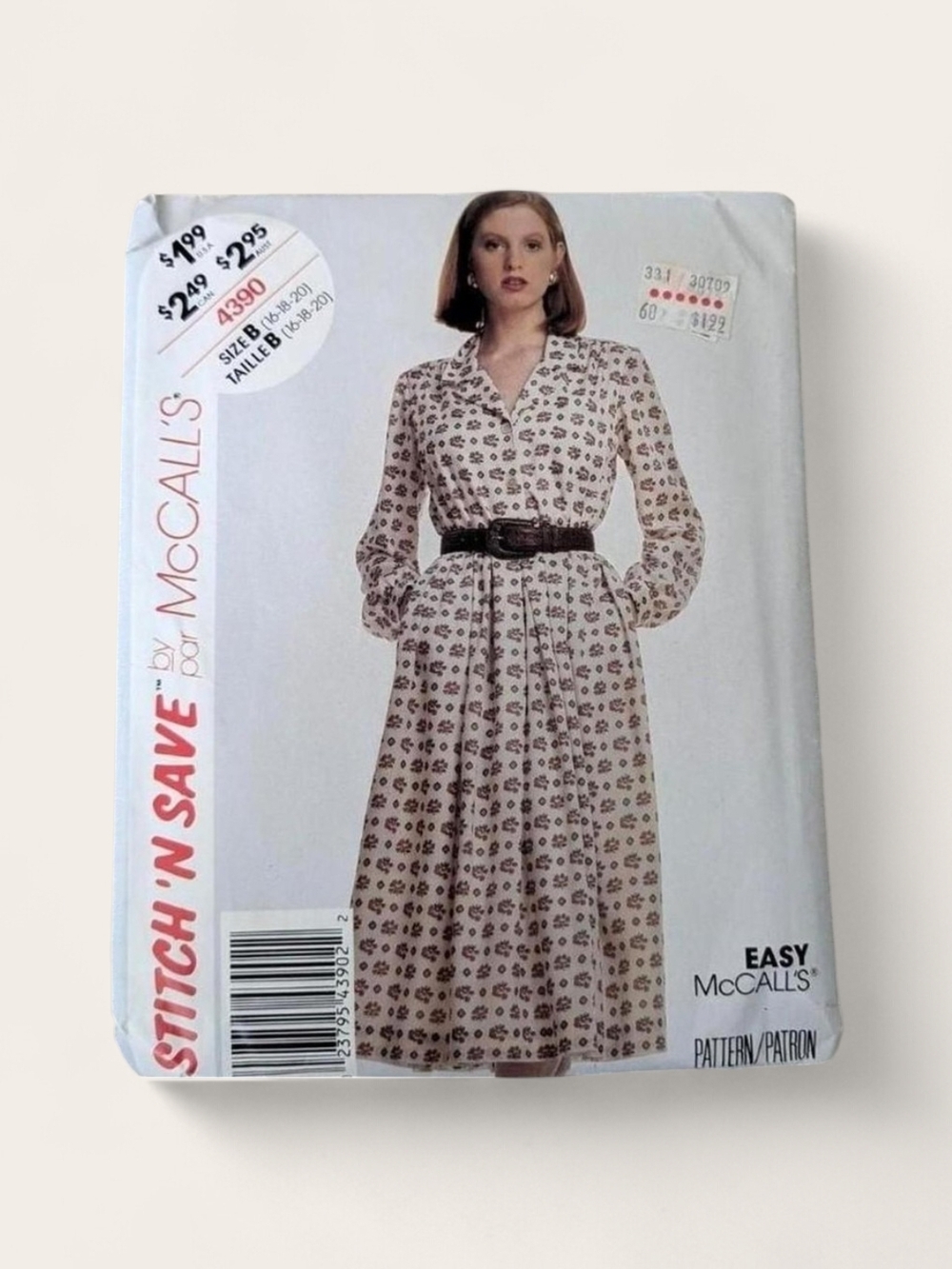 1989 McCalls sewing pattern